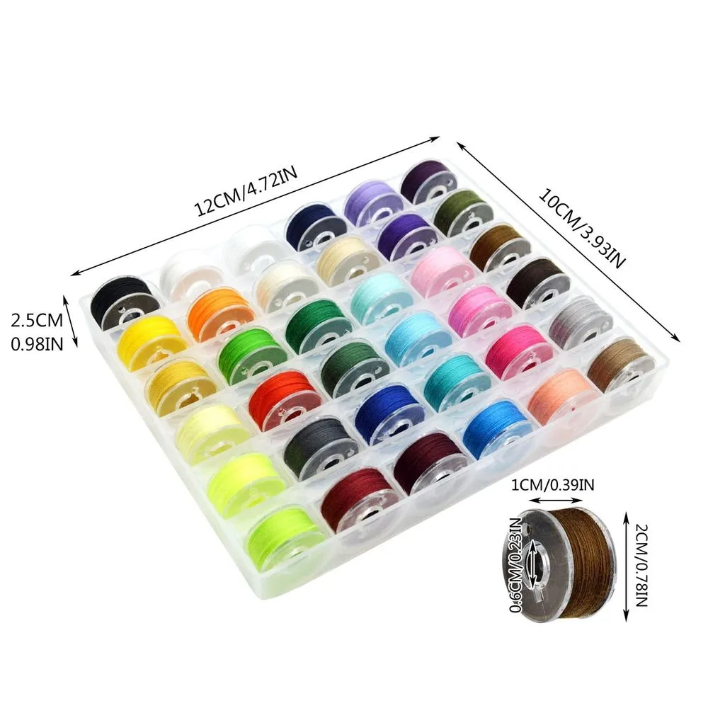 25 Color Sewing Thread Transparent Bobbin Thread Accessories Home Sewing Machine Bottom Thread Sewing Threads In Color Boxes