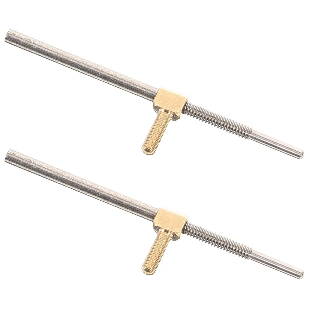2-Pack Cello Bow Repair Screws, Plated Metal Replacement Parts, Easy to Use and Install