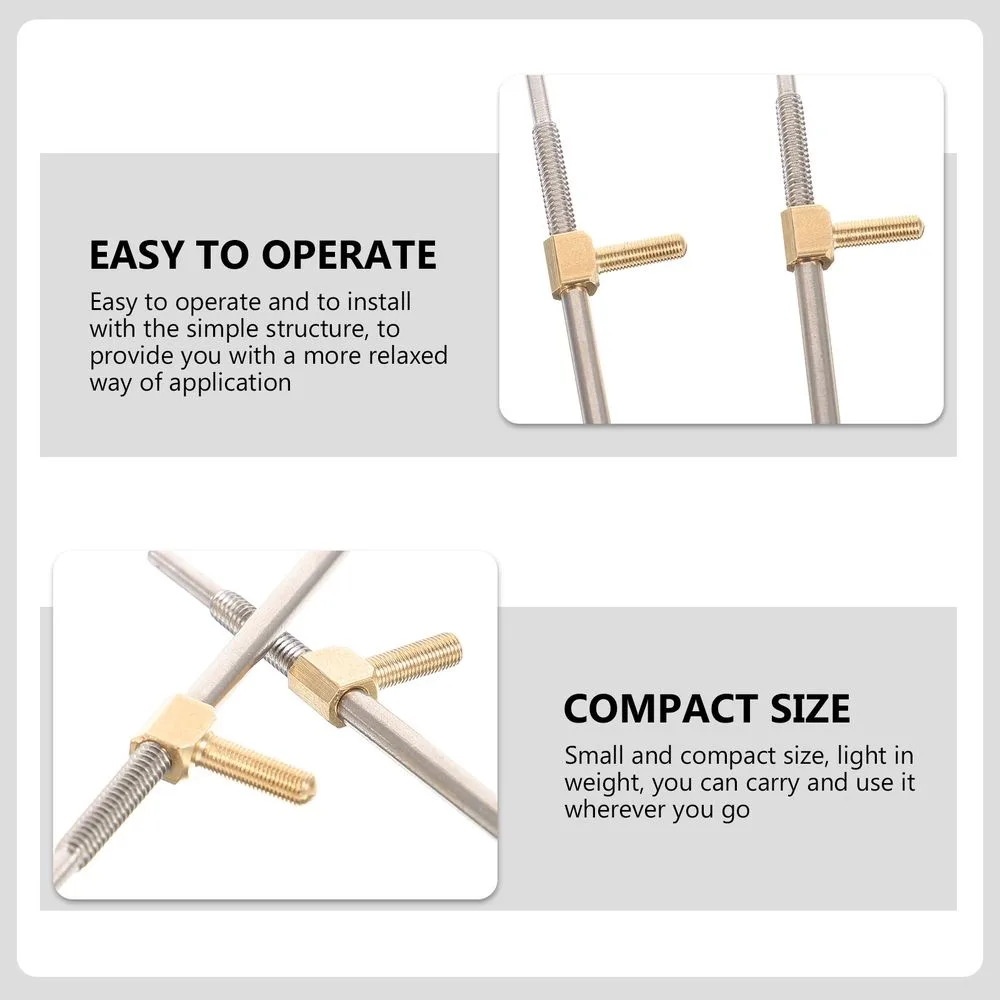 2-Pack Cello Bow Repair Screws, Plated Metal Replacement Parts, Easy to Use and Install
