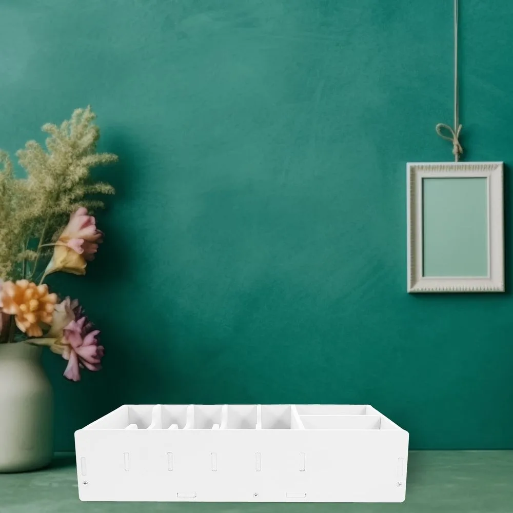 White Pvc Cash Drawer Insert Tray for Bills and Desk Organization