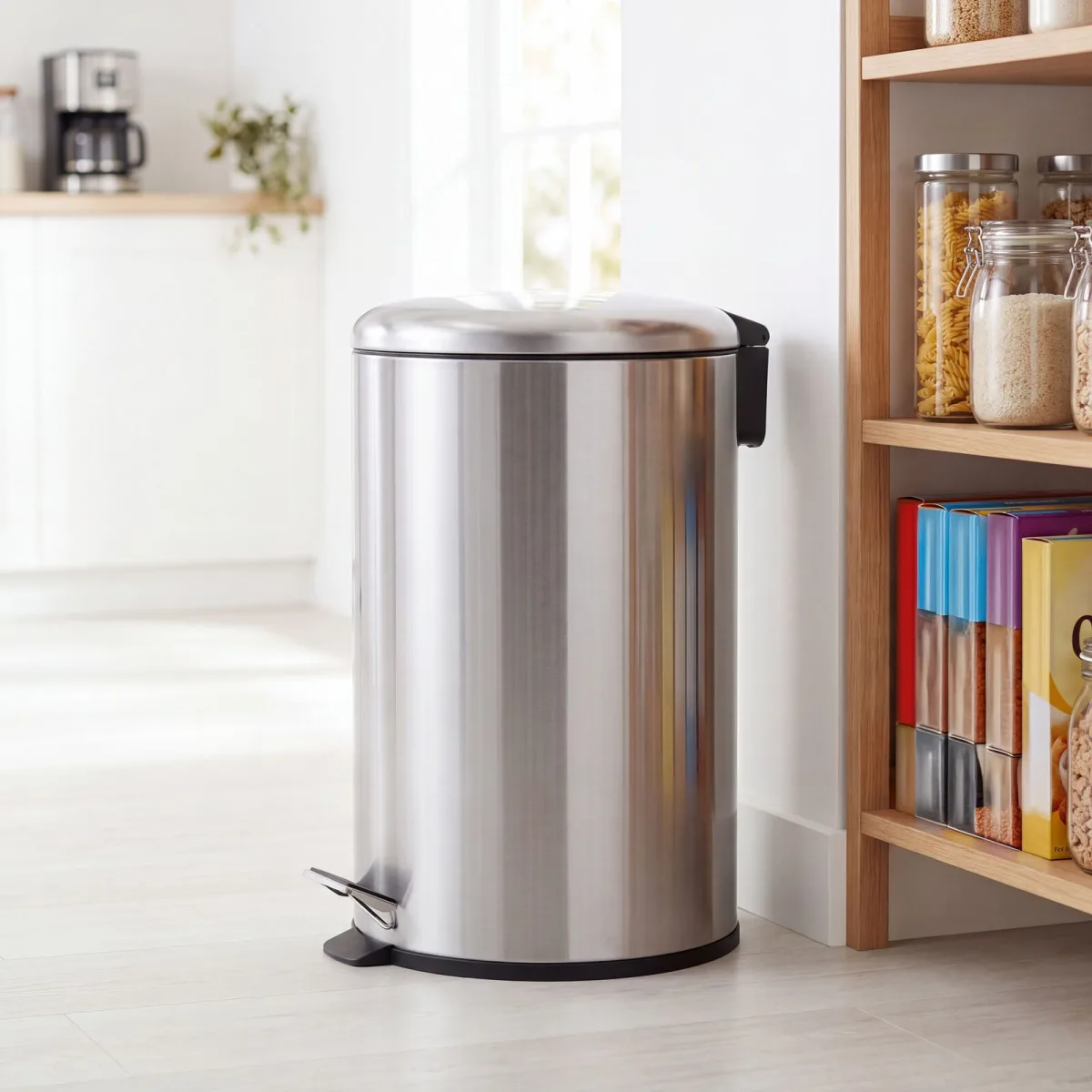 20L Pedal Bin with Stainless Steel and Plastic Construction