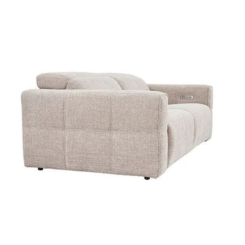 3 Seater Fabric Power Recliner with Power Headrest & Zero-Wall Design