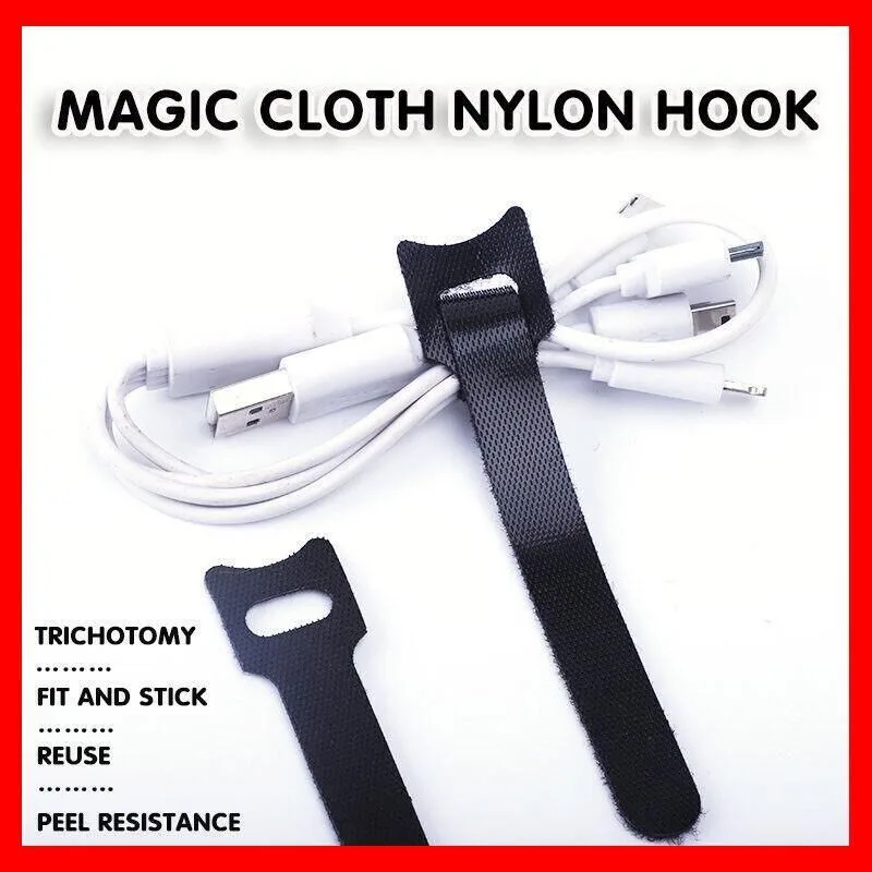 10/20/50PCS Reusable Hook and Loop Cable Ties Nylon Wire Cord Strap Organizer - 150 mm*