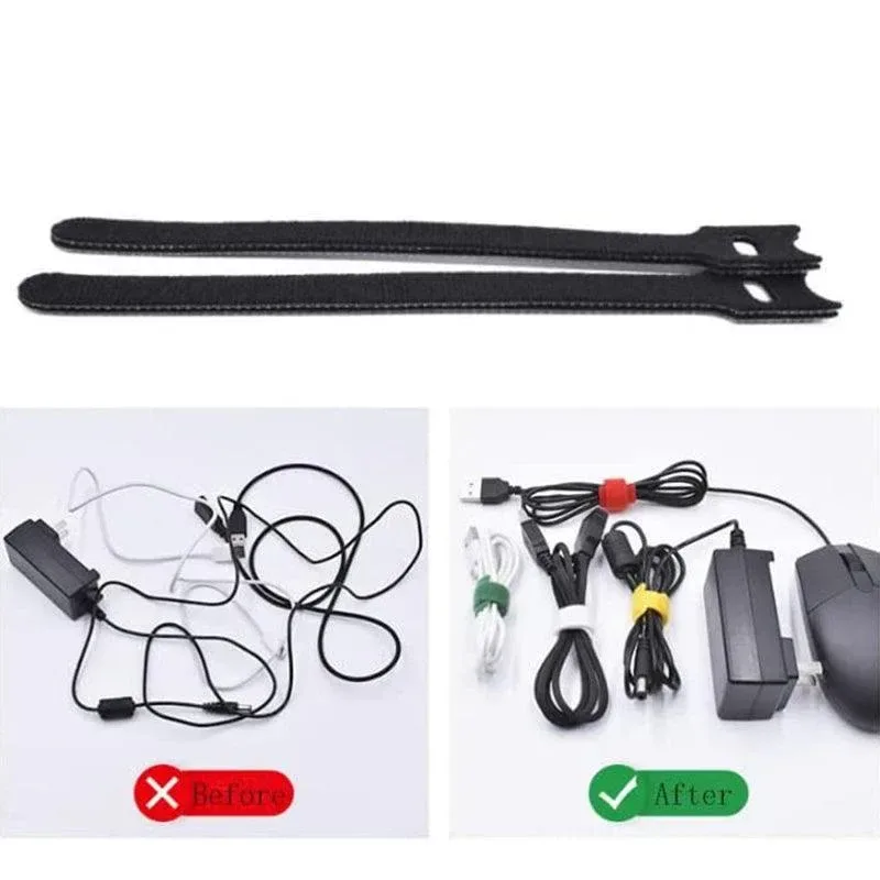 10/20/50PCS Reusable Hook and Loop Cable Ties Nylon Wire Cord Strap Organizer - 150 mm*
