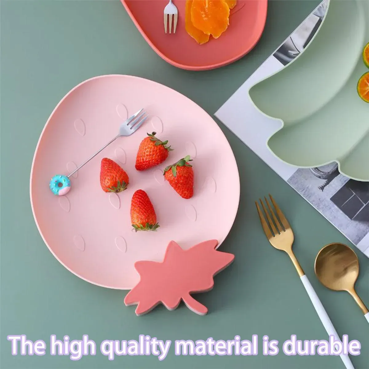 4pcs Fruit Plate Set for Home Living Room Snacks Candy Tray Decorative Use