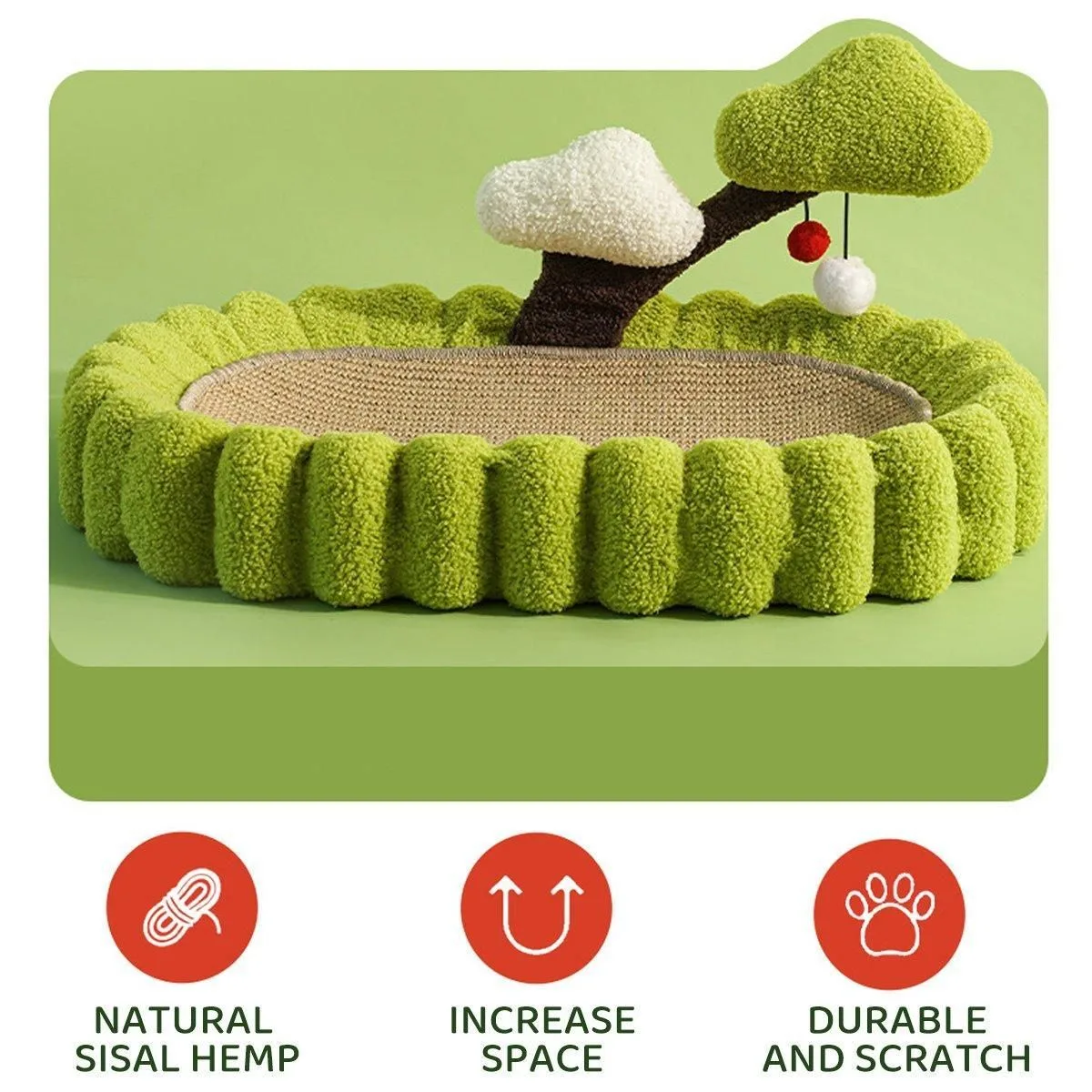Durable Cat Scratching Bowl Mat Scratch Post Tree Cat Toy for Long-lasting Fun