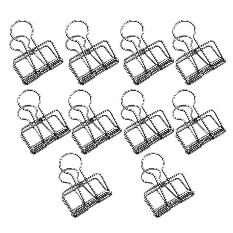 Solid Color Hollow Out Swallowtail Metal Binder Bookmark Clips Office Supplies
