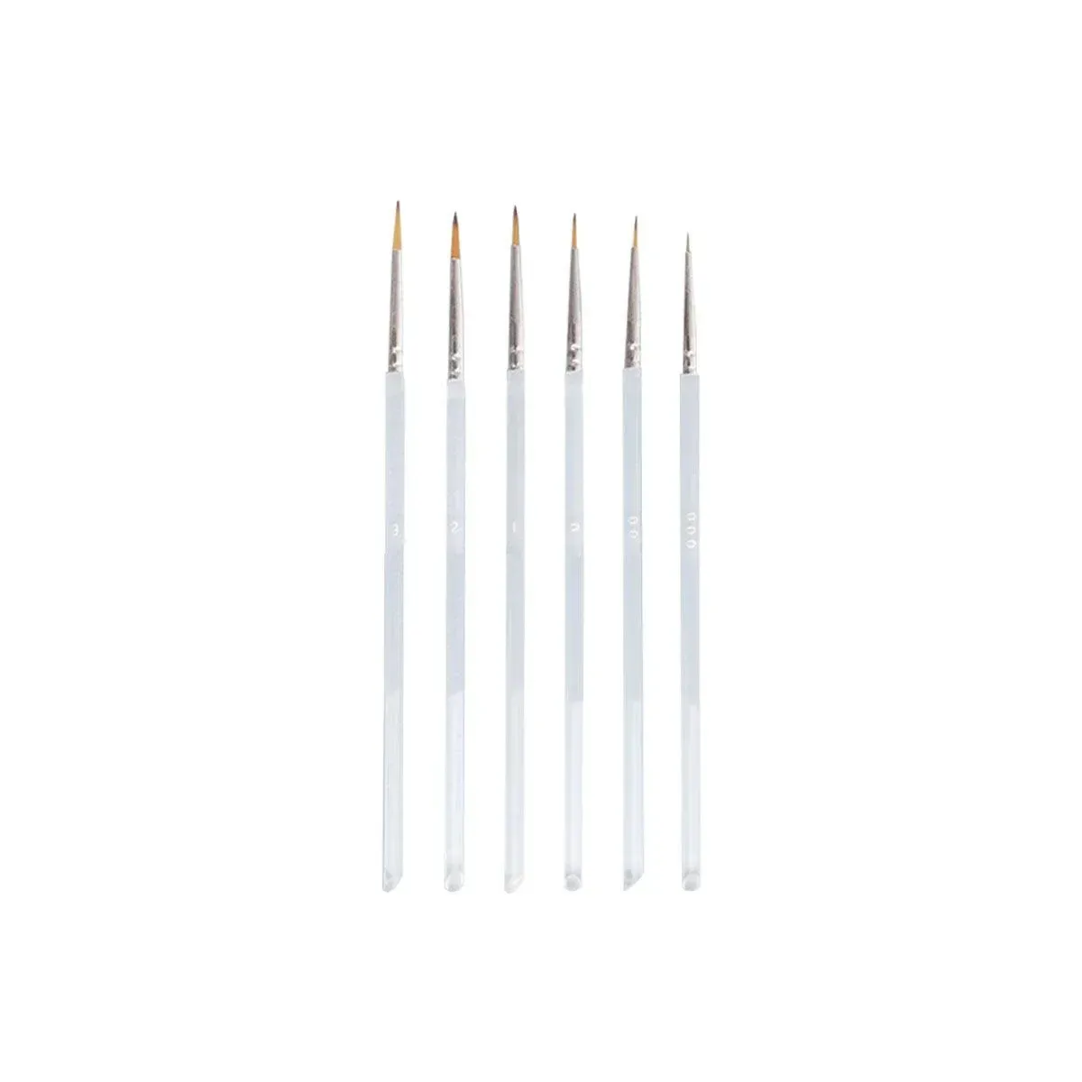 6X Extra Fine Detail Paint Brushes Art Miniatures Model Maker