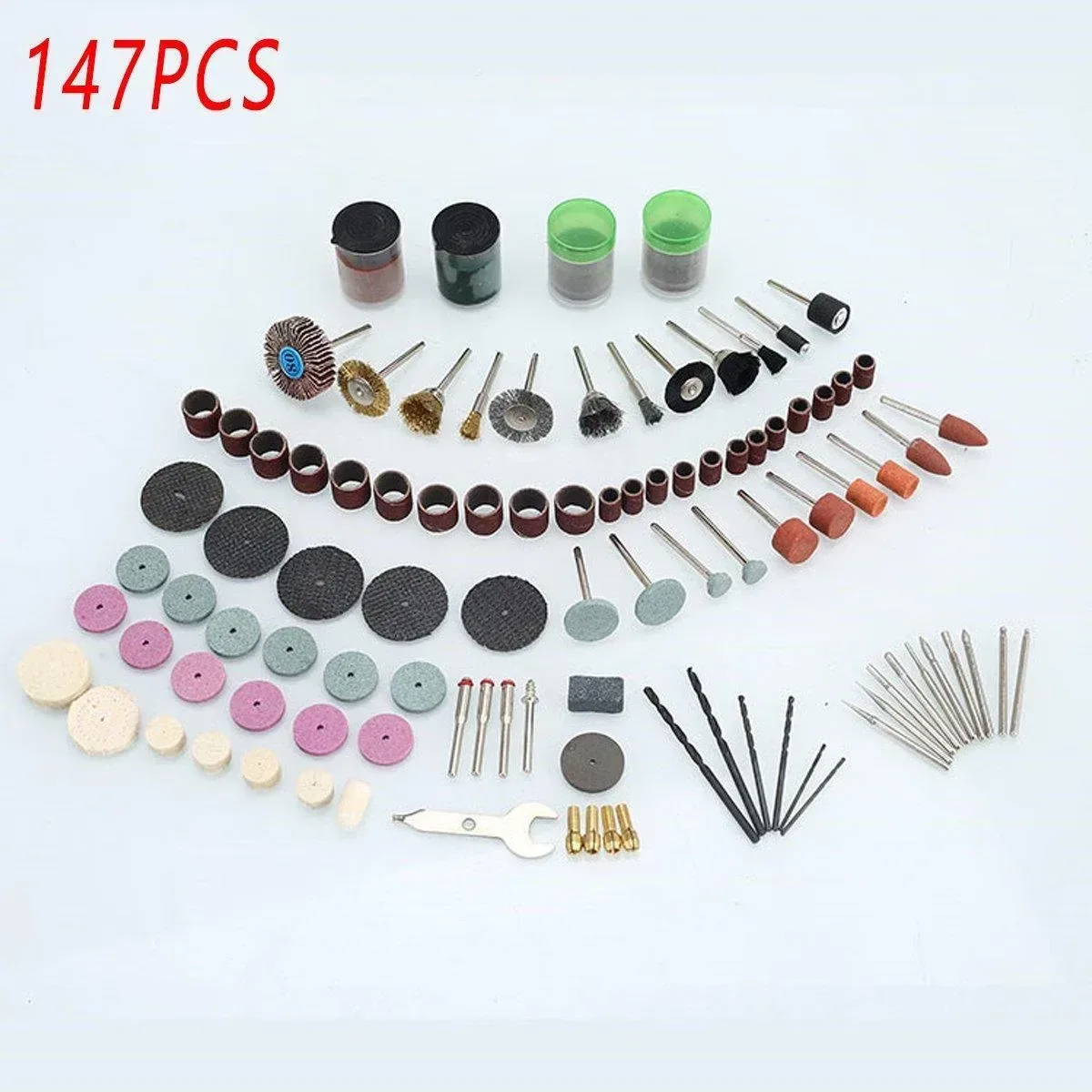 100/147pcs Electric Mill Set Accessories Grinding Cutting Drilling Tool Kit - 100Pcs(Without Grinder Pen)