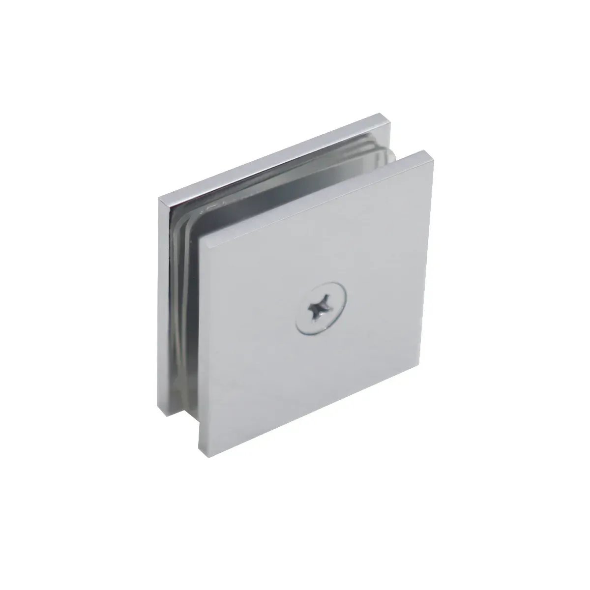 Shower Glass Clip Single Hole Square Bracket Partition Bathroom Accessories