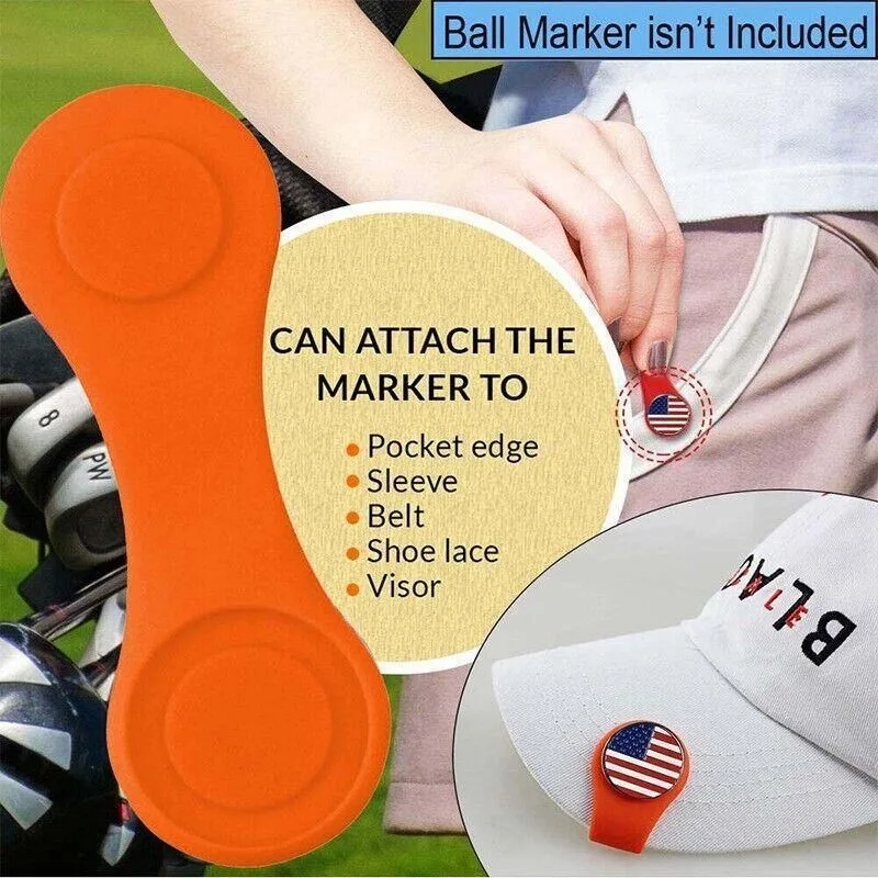 1Pc Silicone Golf Hat Clip Ball Marker Holder with Secure Attachment Design