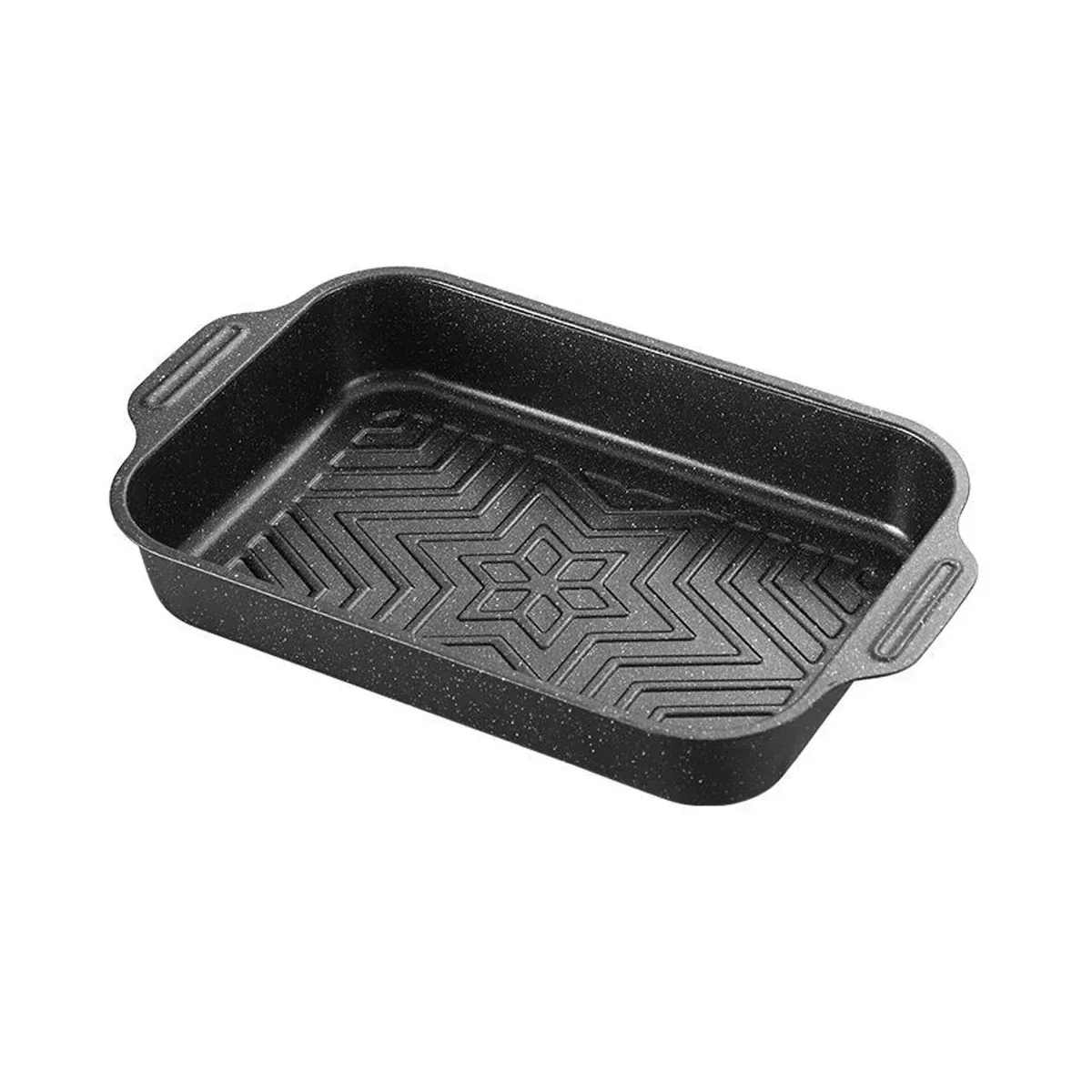 Barbecue Baking Pan Carbon Steel Non Stick Rectangular Grill Tray for Oven BBQ