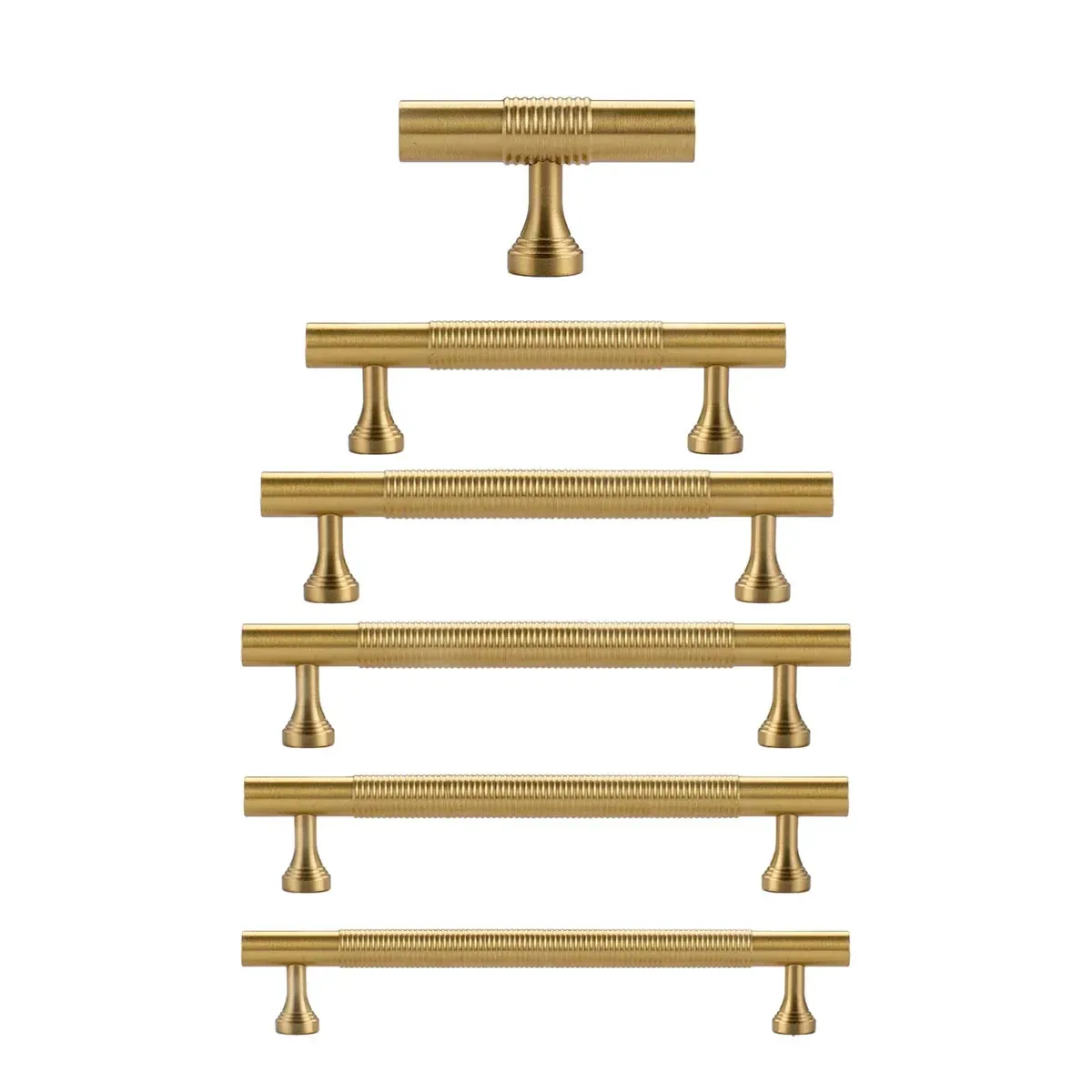 6 Sizes Gold Cabinet Door Handle Light Luxury Bronze Pull for Wardrobe Drawer - 160mm-Hole Distance
