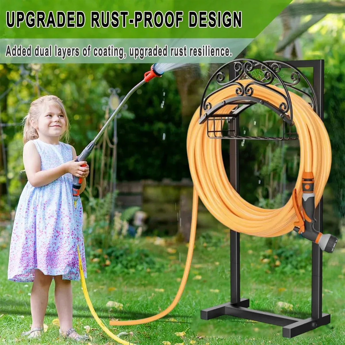 Garden Pipe Rack Support Outdoor Pipe Rack for Garden Yard Water Hose Storage