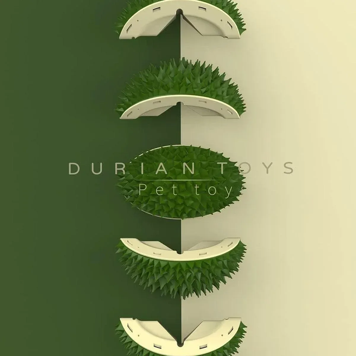Durian Rubbing Comb for Cats Grooming Massage Tool Pet Hair Comb for Shedding - Green