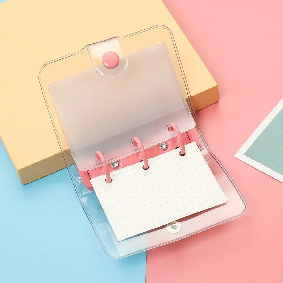5pcs Flipbook Mini Transparent Case Handbook Notebook Protective Storage Case