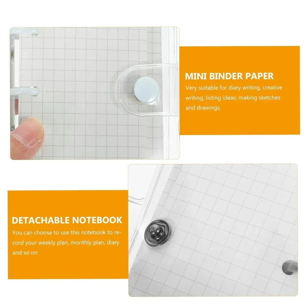 5pcs Flipbook Mini Transparent Case Handbook Notebook Protective Storage Case
