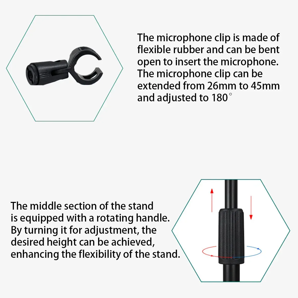 Pickup Microphone Stand Guitar Erhu Drum Band Compact Mic Tripod Small Bracket
