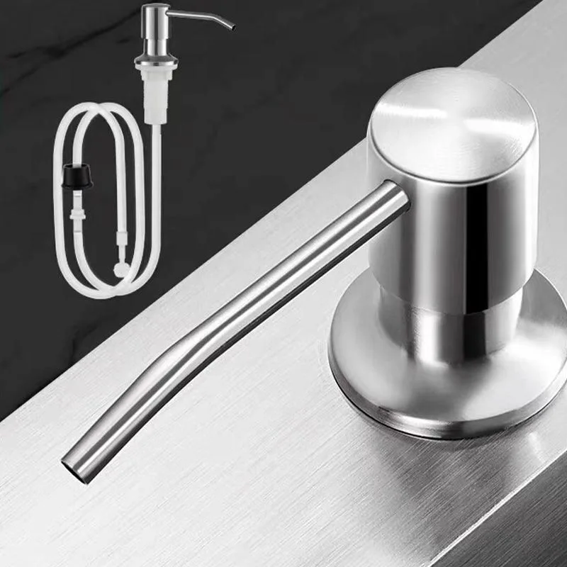 Stainless Steel Sink Soap Dispenser Extension Tube Kit Kitchen Sink Pumps Hand