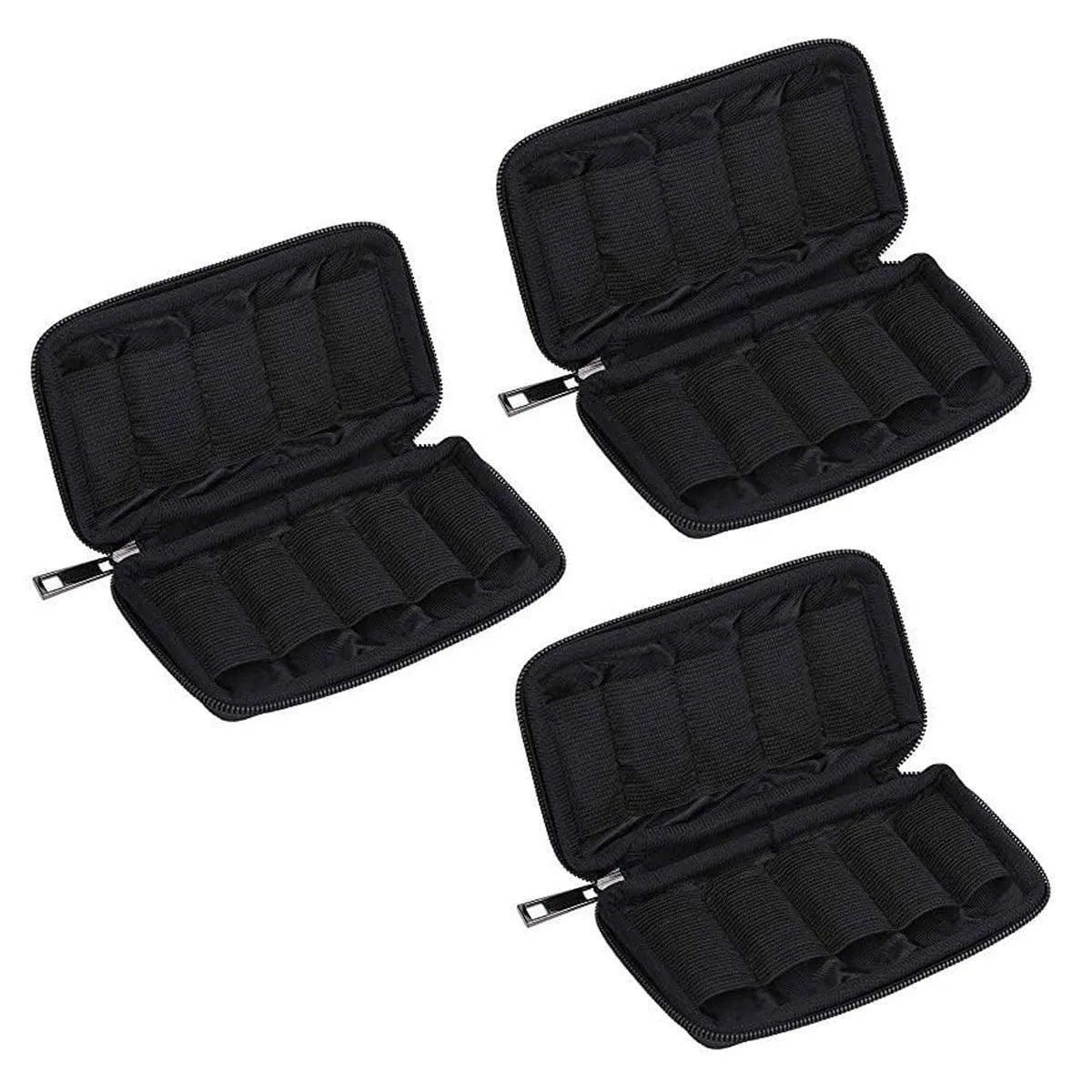 3PCS Large Capacity USB Flash Drive Storage Case Portable Black U Disk Bag