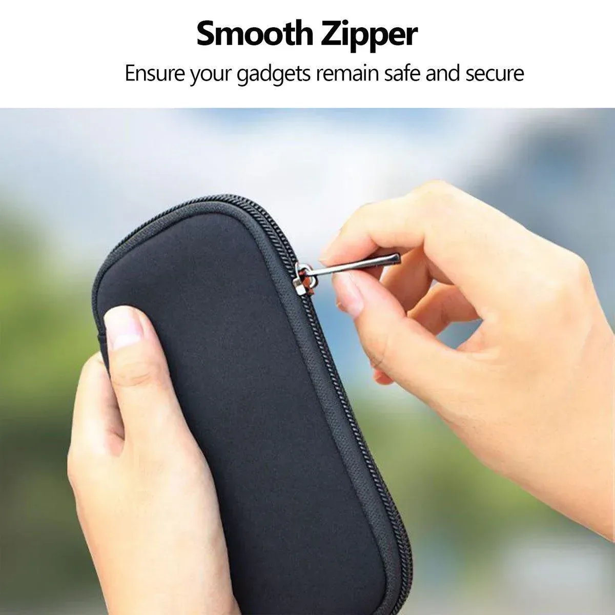 3PCS Large Capacity USB Flash Drive Storage Case Portable Black U Disk Bag
