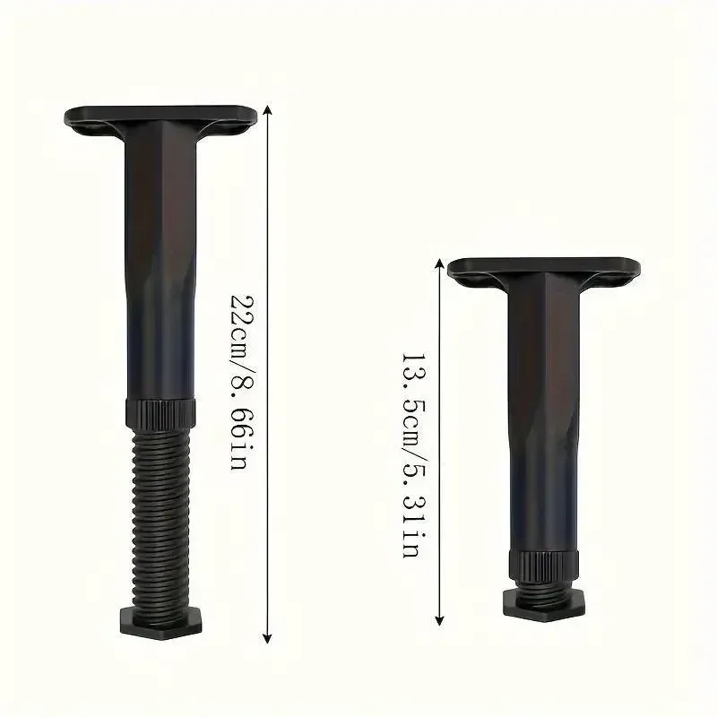 4pcs Adjustable Bed Frame Feet Ribbed Furniture Support Legs Sturdy Foundation