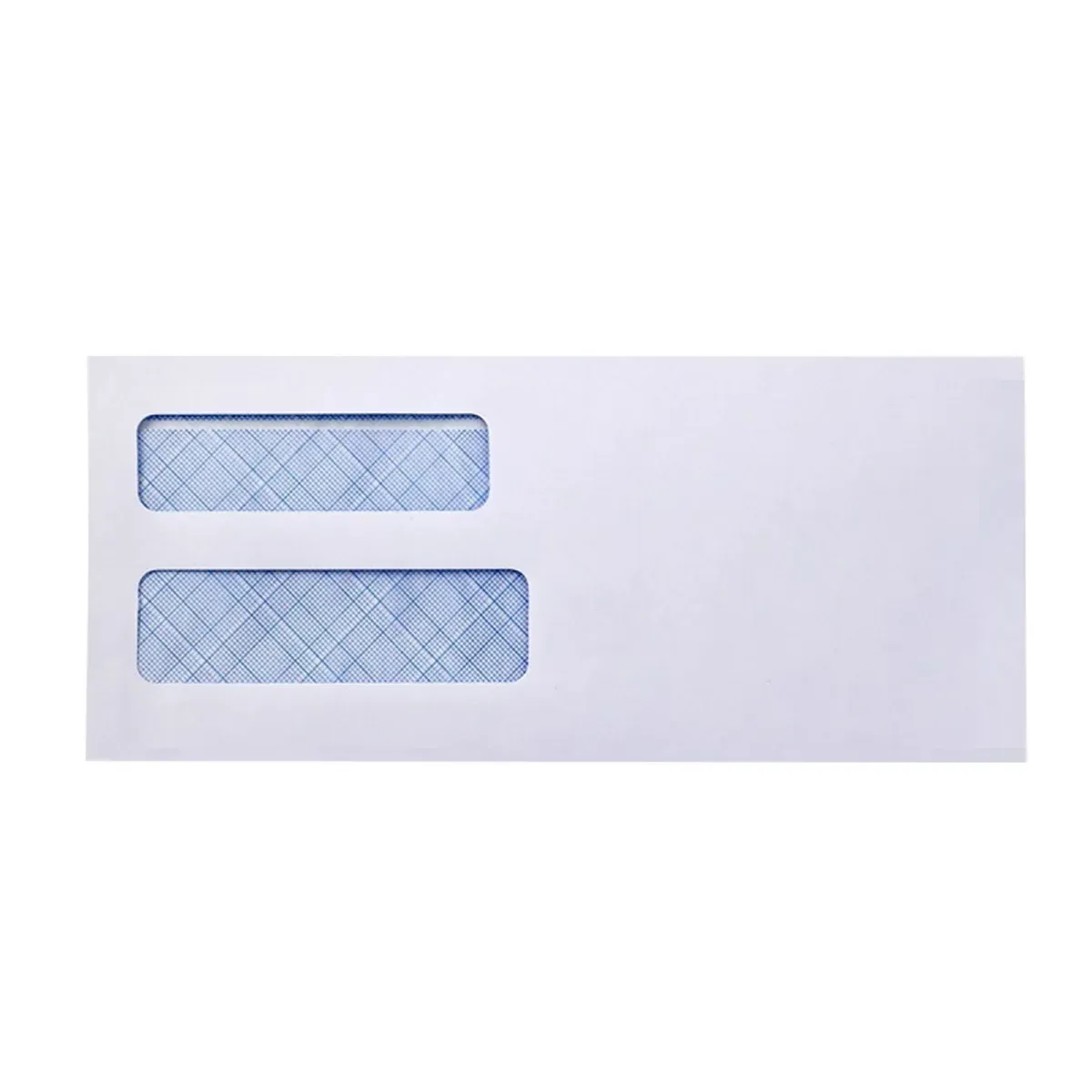 50 Pack White Double Window Business Envelopes Peel and Seal Mailing Envelopes