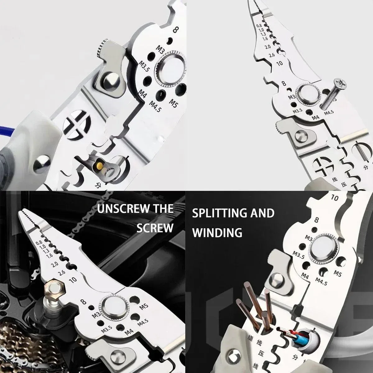 1-Piece 21.7 cm Wire Stripping Pliers