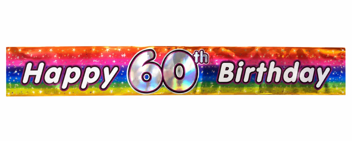 2.6m Happy 60th Birthday Party Banner