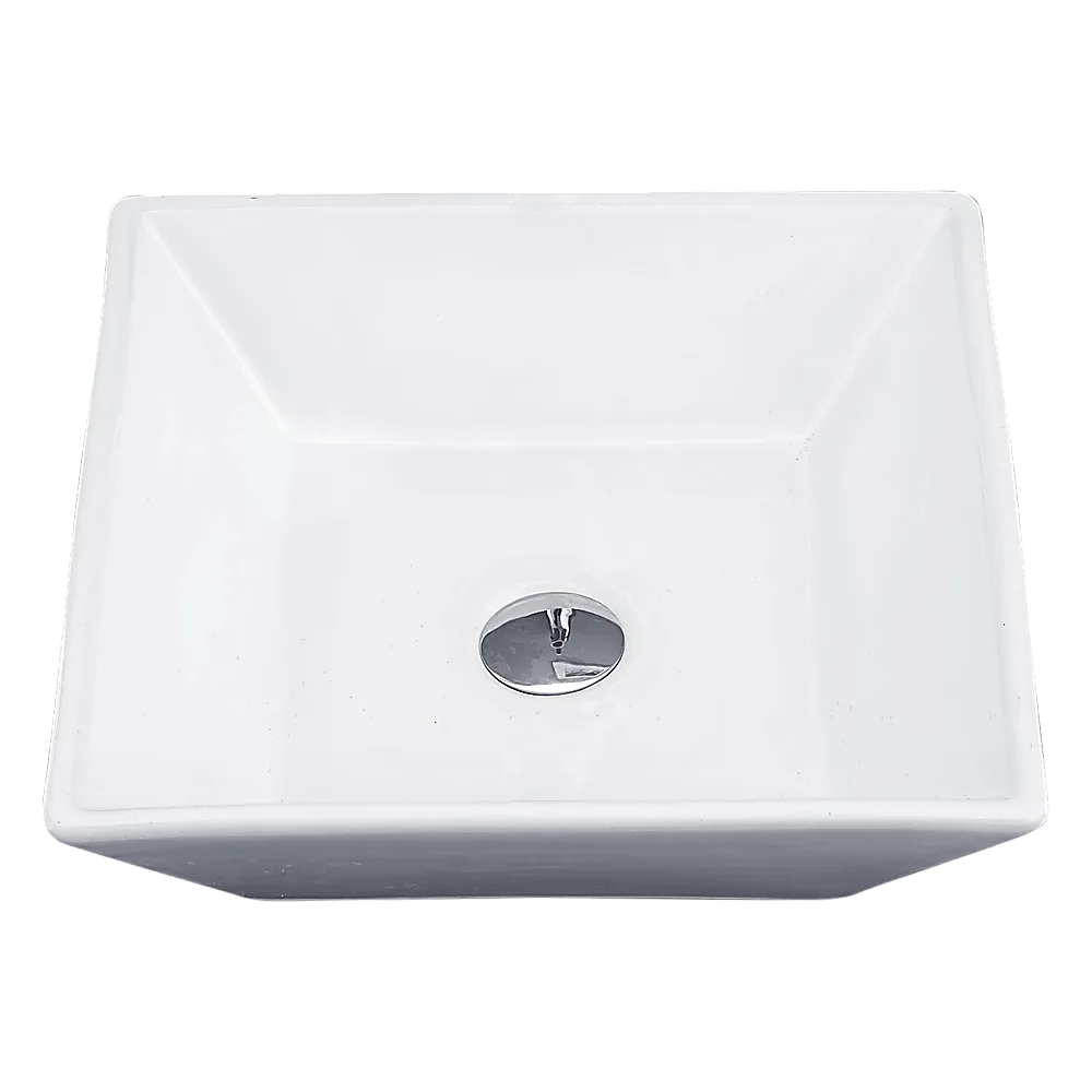 Bathroom Ceramic Rectangular Above Countertop Basin for Vanity