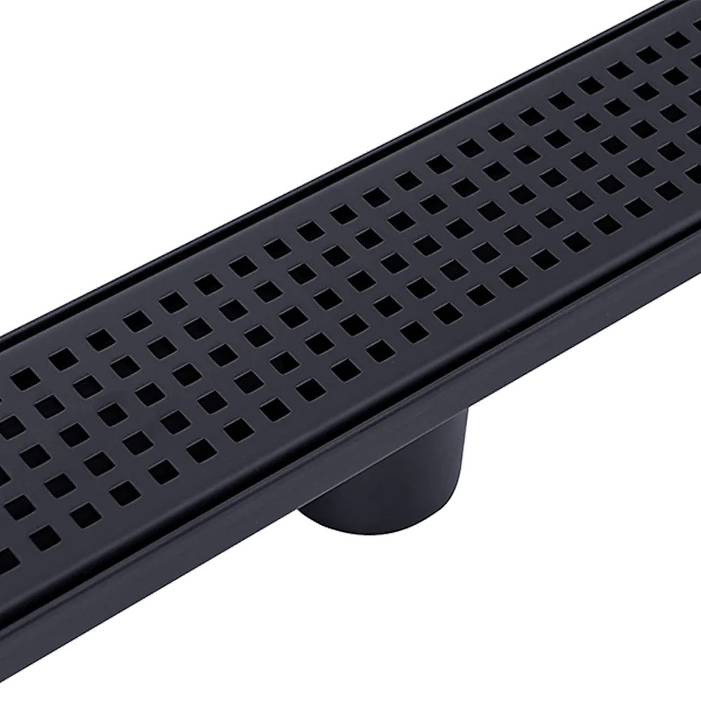 1000mm Bathroom Shower Grate Drain w/Centre outlet Floor Waste Square Pattern