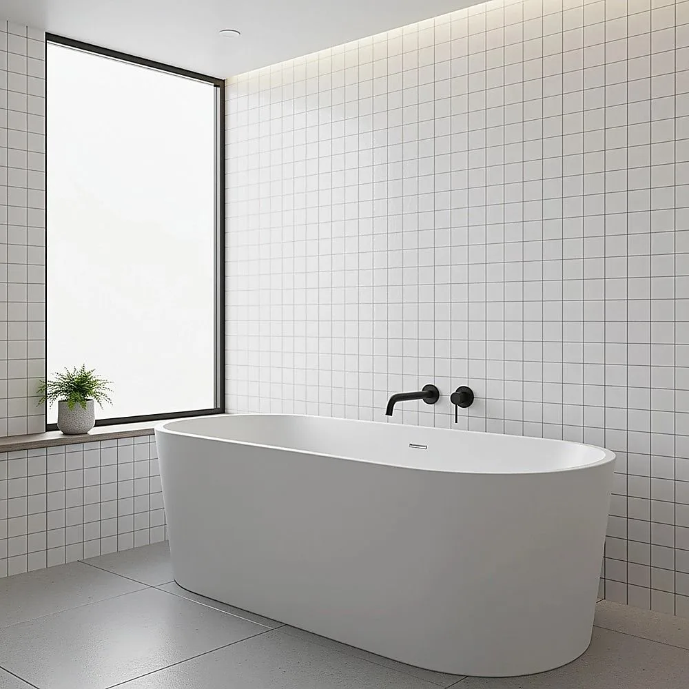 220mm Bath Spout in Matte Black Finish