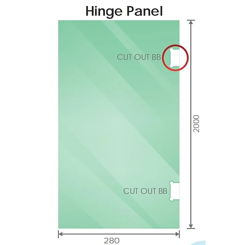90x110cm Double Door Corner Shower Screen with Channels and Brass Hinges - Nickel