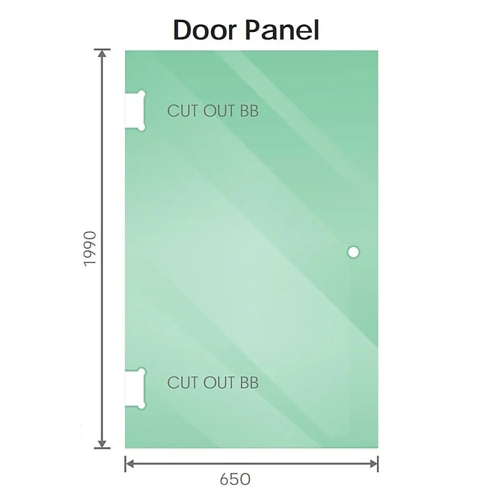 100x100cm Corner Frameless Shower Screen Wall Channel with Brass Hinges for Elegant Bathrooms