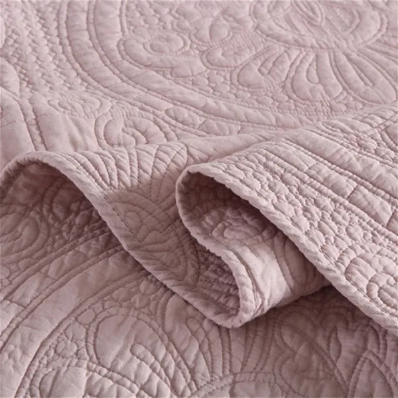 100% Cotton Embossed Blush Medallion Majesty Coverlet Bedspread Set