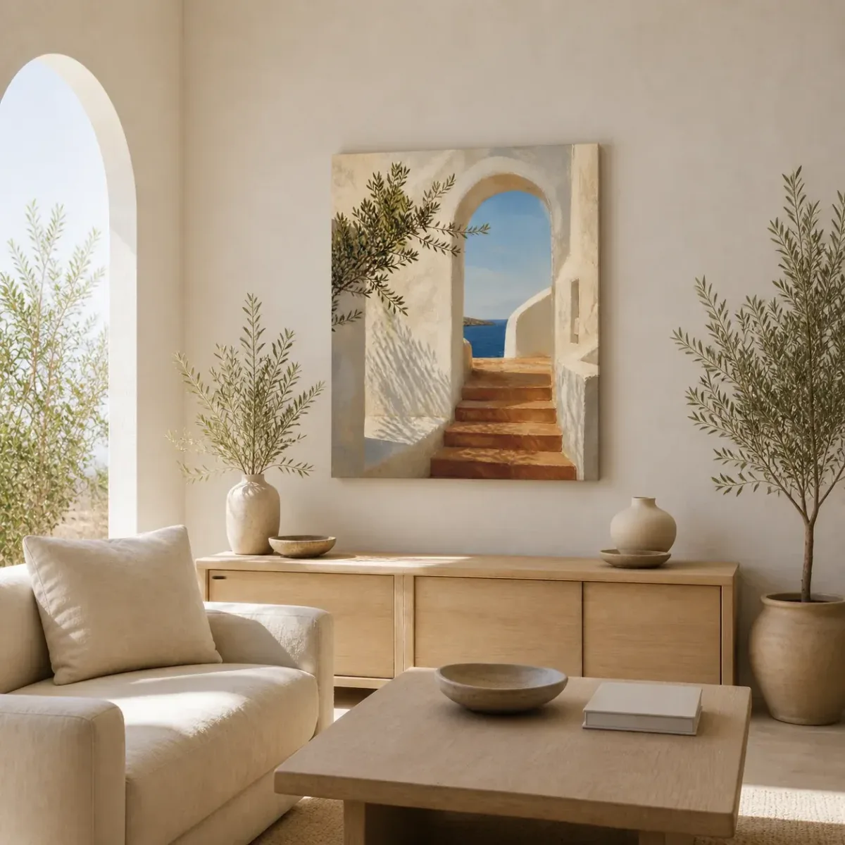 Sunlit Passage Stretched Canvas Wall Art - Portrait