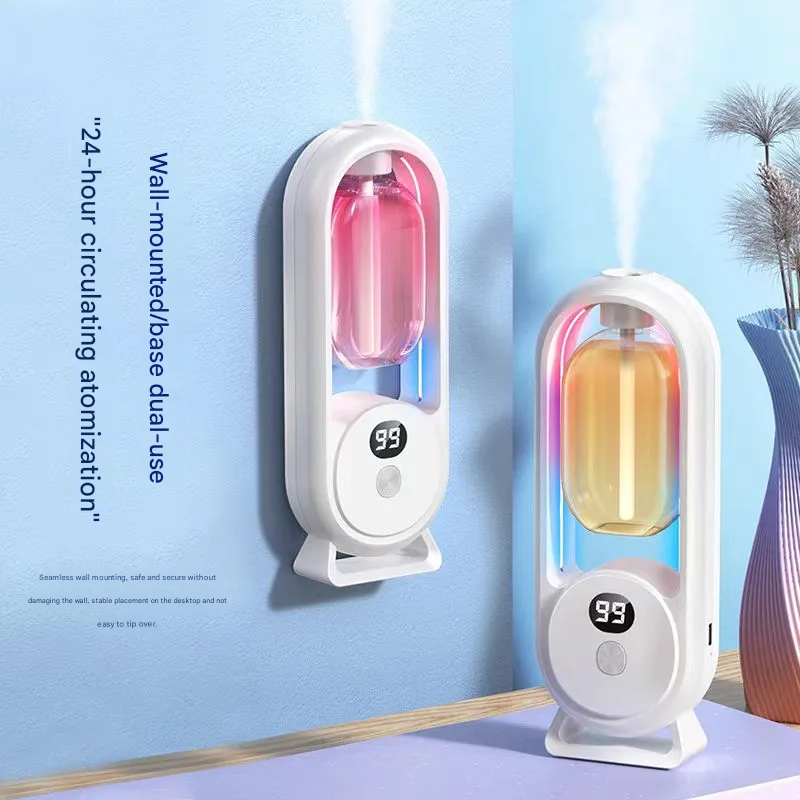 Smart Aromatherapy Diffuser - Ultrasonic Mist Air Freshener with LED Light and Wall Mount