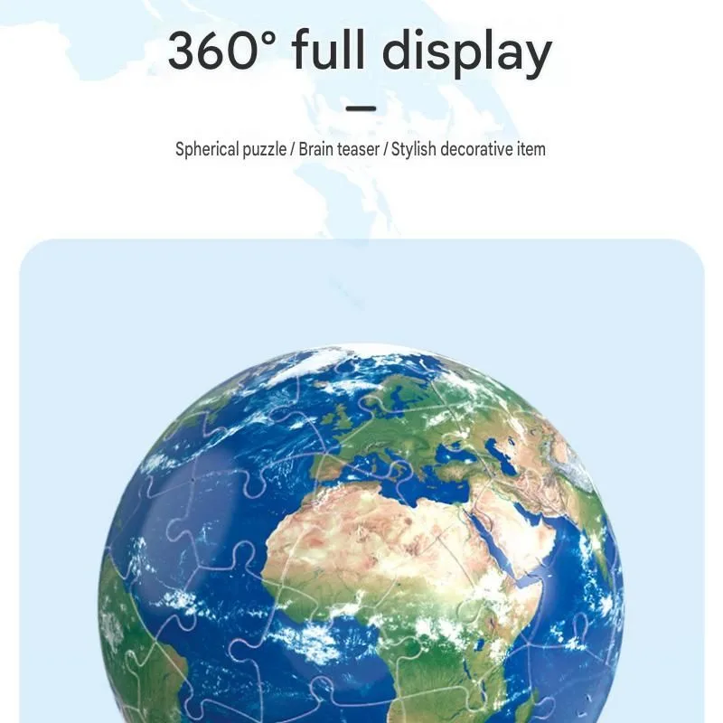 60 Piece 3D Jupiter Puzzle Ball - PVC Sphere Model , Educational Space Toy and Desktop Decor for Student