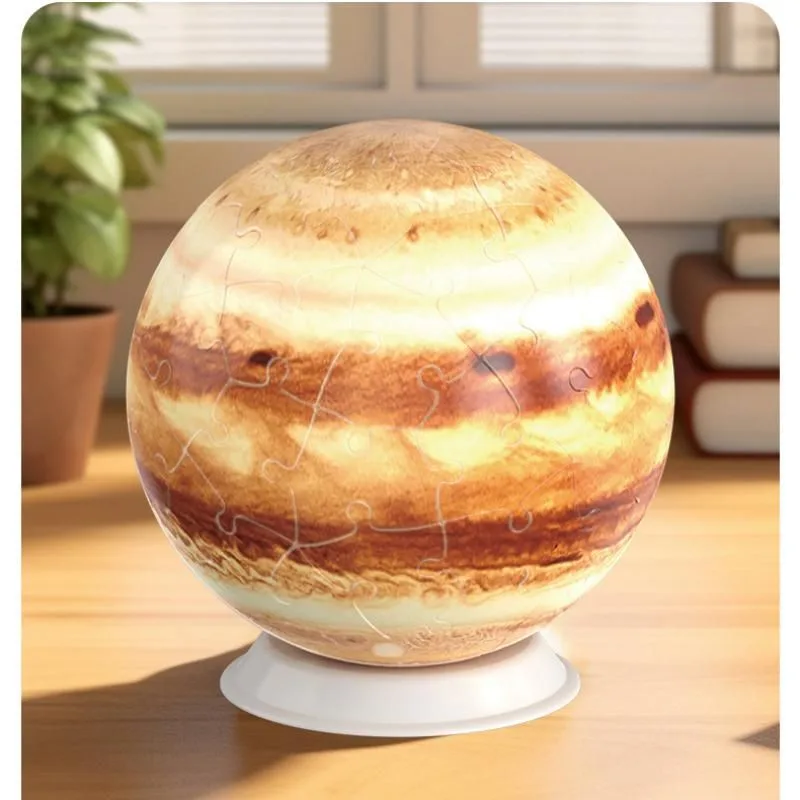 60 Piece 3D Jupiter Puzzle Ball - PVC Sphere Model , Educational Space Toy and Desktop Decor for Student
