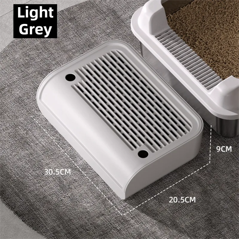 Light Grey Cat Litter Trapper Step Pedal Mat - DetachableDual Layer Litter Catcher Ramp, Style 1