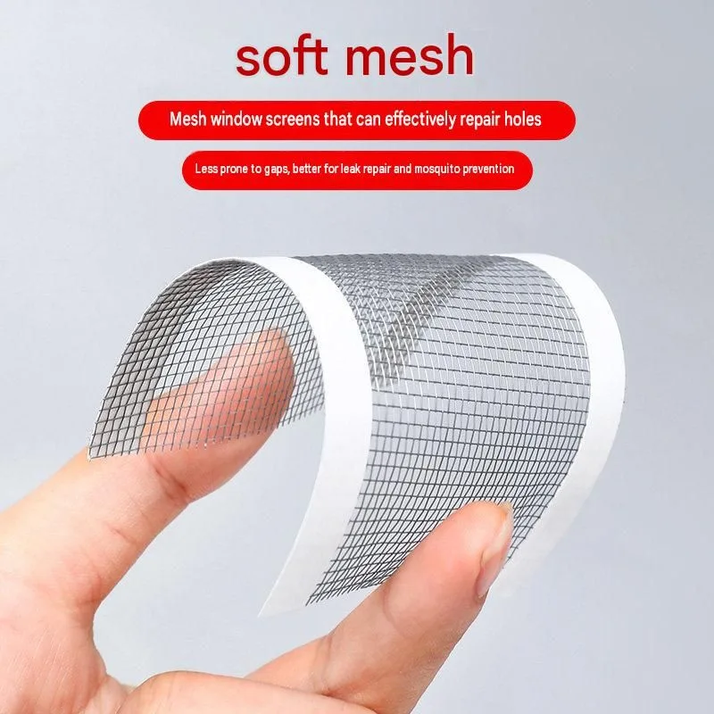 3-pack Self-Adhesive Window Screen Repair Patch - 10cm Wide DIY Flyscreen Mesh Tape, Mosquito Netting Mending Roll, Insect Screen Fix Roll 5m