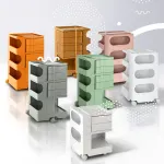 Artiss Storage Trolley Cart Bedside Table 5 Tier White