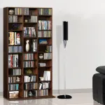 Artiss Bookshelf CD Storage Rack - BERT Walnut