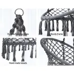 Gardeon Hammock Chair Outdoor Hanging Macrame Cotton Indoor – Grey