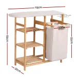 Artiss Laundry Basket Hamper with Ironing Board Bamboo