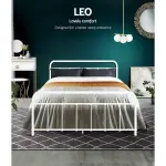 Artiss Bed Frame Metal Bed Frame LEO – Double – White