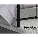Artiss Bed Frame Metal Bed Frame LEO – Single (Black)