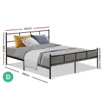 Artiss Bed Frame Double Metal Bed Frame SOL