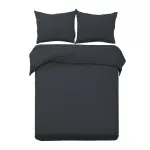Giselle Bedding Quilt Cover Set Classic Queen – Black