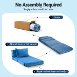 Artiss 2 Pack Folding Sofa Bed Armless Lounger Foam Floor Sofas Futons Couches